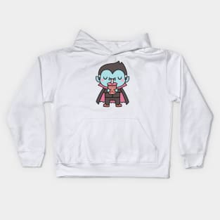 Cute Little Vampire Sucking Bubble Tea Kids Hoodie